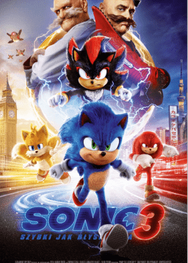 Plakat filmu Sonic 3: Szybki jak błyskawica 2D dubbing