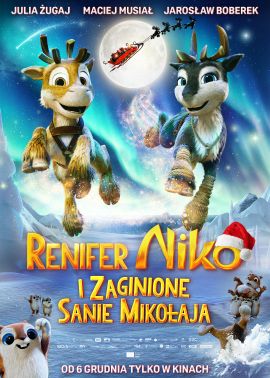 Plakat filmu Renifer Niko i zaginione sanie Mikołaja 2D dubbing