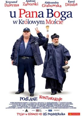 Plakat filmu U Pana Boga w Królowym Moście