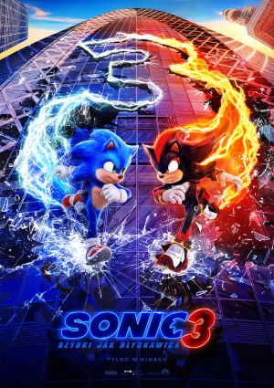 Plakat filmu Sonic 3: Szybki jak błyskawica 2D dubbing