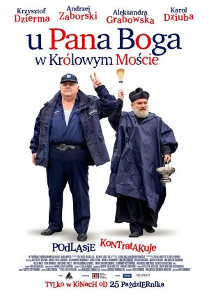 Plakat filmu U Pana Boga w Królowym Moście